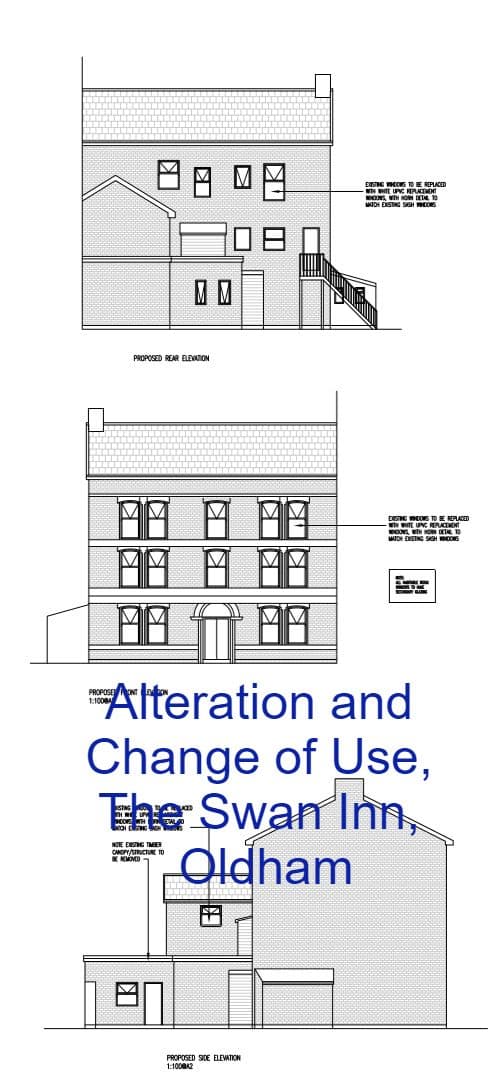 The Swan Inn | Alteration & Change of Use | Oldham